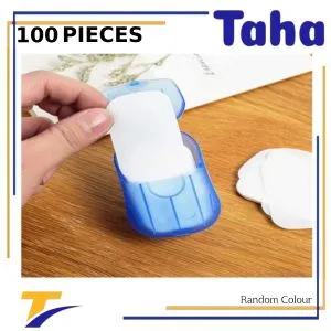 Taha Offer Soap Paper 100 Pieces, Hand Sanitizer For Sterilization Soap 5 Package