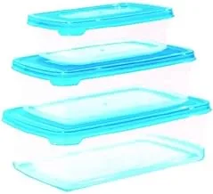 ELWATANIA OMEGA 3 PIECES REFRIGERATOR SET CLEAR 600ML/1.25L/2L