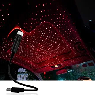 Led atmosphere lights,adjustable multiple modes,usb star projector night light,roof star light,atmosphere decoration for car/home/party (red)