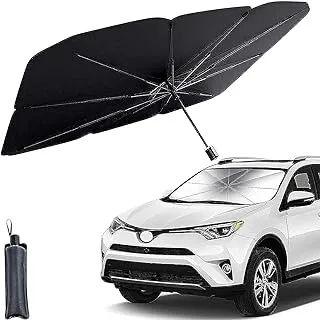 Car windshield sun shade uv rays and heat sun visor protector foldable reflector umbrella brella shield