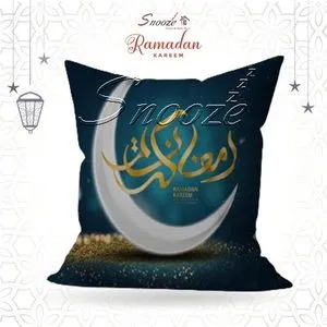 Snooze Ramadan Cushion, Fiber Filling -teal, 45*45 Cm, Pack Of One