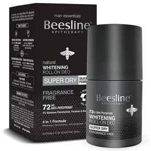 Beesline Whitening Roll-On Deodorant -Super Dry- Fragrance Free- 50ml