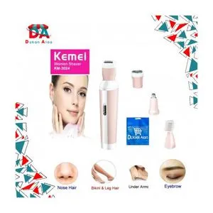 Kemei KM-3024 4-IN-1 Rechargeable Trimmer Set+Gift Bag From Dukan Alaa