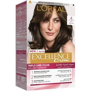 L'Oreal Paris Excellence Crème صبغة شعر - 4 بني