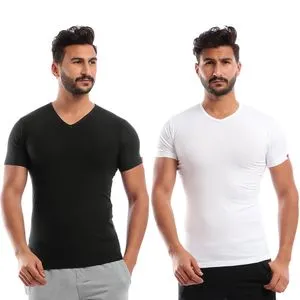 Cottonil Bundle Of TWO - V - Neck Men Undershirts