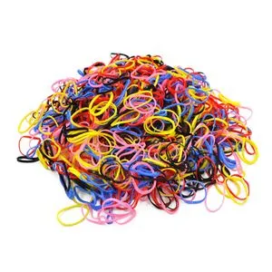 Rubber Elastic Water Resistant Mini Hair Ties - 260 Pcs