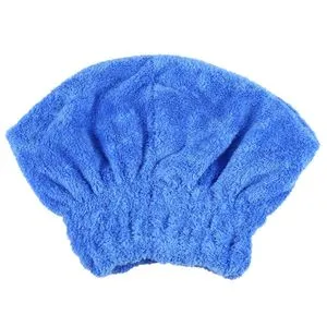 Quick Dry Bath Tool Cute Women Microfiber Hair Drying Cap Wrap Tower Hat(blue)