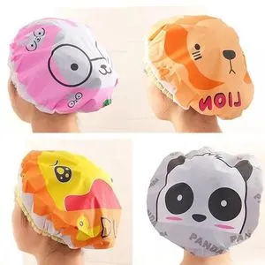 Shower Bath Cap Waterproof - Multicolor  - 4 Pcs