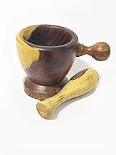 Trend sarsoo wood mortar and pestle with handle