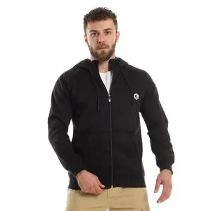 Caesar Mens Plain Hoodie With Zippper