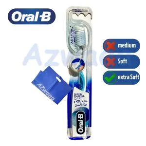 ORAL-B Toothbrush Gum & Enamel Care Extra Soft40, 0.01mm + Azwaaa Bag