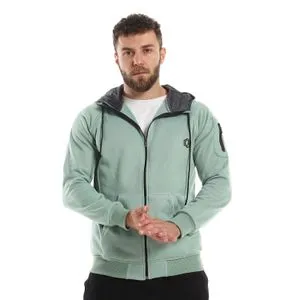 Caesar Mens Plain Hoodie With Zippper