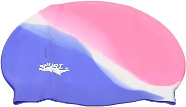 SPURT Silicone Swimming Cap in Folder For Adults Multi-Color