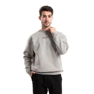 Activ Front Print Dark Grey Slip On Sweatshirt