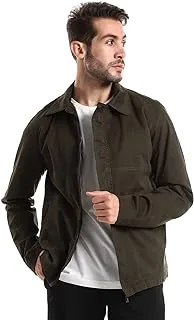 Andora Mens Turn Down Collar Zipped Fleece Jacket