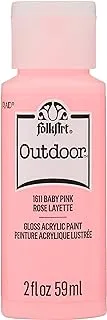 FolkArt Outdoor Acrylic Paint in Assorted Colors (2-Ounce), 1611 Baby Pink