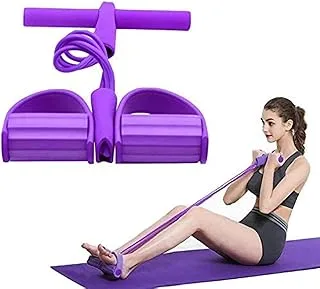 Resistance bands exercise bands wonderful and nice design purple pedal resistance rope , 4-tube yoga strap elastic pull rope,sit-up exercise device