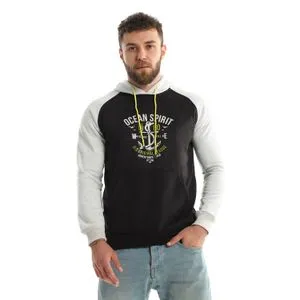 Caesar Mens Printed Hoodie With Front Pockets