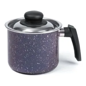 Lazord Granite Milk Pot With Stainless Steel Lid - 14 Cm - Purple