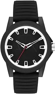 A|X Armani Exchange Watch for Men, Automatic Movement, Analog Display, Black Rubber Strap-AX2520