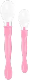 Safari baby silicone fork and spoon set pink