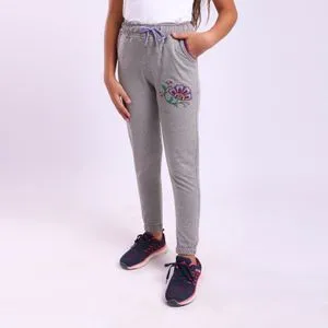 Caesar Girls Pants Cotton Busy Dark Grey