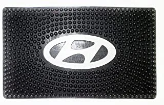 Hyundai white logo anti-slip car dash sticky pad heat resistant non-slip mat dashboard silicone cell phone holder magic mat adhesive storage pads can be placed mobile phone glasses car accessories