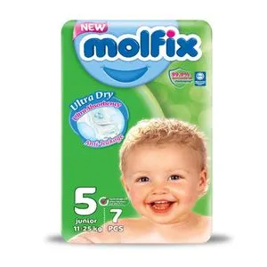 Molfix Open Diaper 7 PcSize 5Fits Babies 11-25 Kg