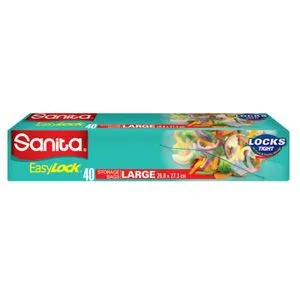 Sanita Easy Lock Food Storage Bags - Large Size