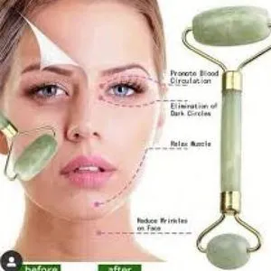 Anti-aging Face Massage Set  For - Eliminate Wrinkles, Puffiness And Fine Lines, Jade Roller  Facial Massager Kit. (light Green)