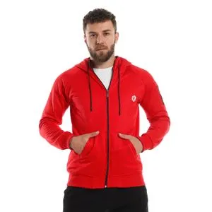 Caesar Mens Plain Hoodie With Zippper