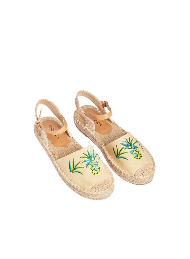 Premoda Fancy Ankle Strap Embroidered Sandals