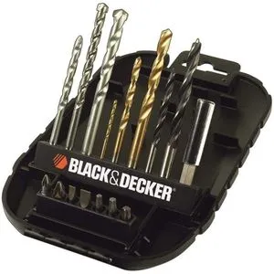 BLACK+DECKER Mixed Drilling & Screwdriving Set A7186 + Azwaaa Bag