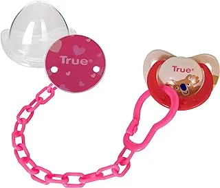 True Baby CHERRY SOOTHER WITH CAP +0 M PINK