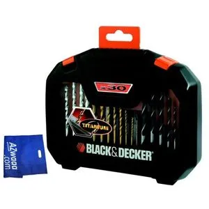 BLACK+DECKER A7183 Titanium Bits Set - 30 Pcs + Free Bag