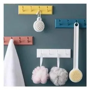 Home Wall Self Adhesive Hooks With 4 Rotatable Arms .