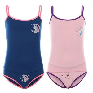 Dice Bundle Of Two Sleeveless Top & Pantie - For Girls
