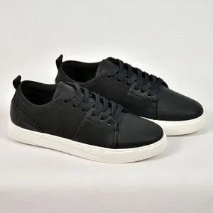 WD Elegant Lace Up Round Sneaker - Black