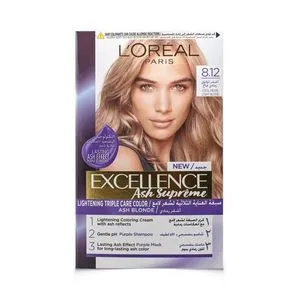 L'Oreal Paris Excellence Crème صبغة شعر - 8.12 أشقر رمادي لؤلؤي فاتح