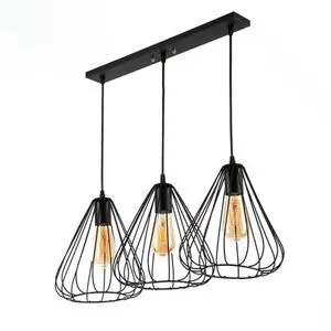 Cluc Reversed Jaula  Line Chandelier  - Black