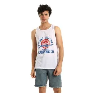 Caesar Front Printed Sportive Tank Top For Mens