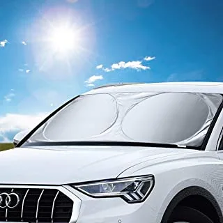 Car sun shade for windscreen, orlegol summer super light windscreen car sun visor uv protection foldable car sun shade windscreen parasol for children - 150 x 70 cm