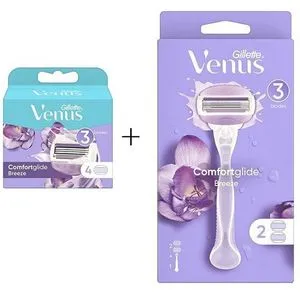 Gillette Venus Breeze Razor Blade Refill For Women - 1 Handle + 6 Blade