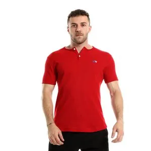 Caesar Pique Buttoned Casual Polo Shirt With RoundCollar