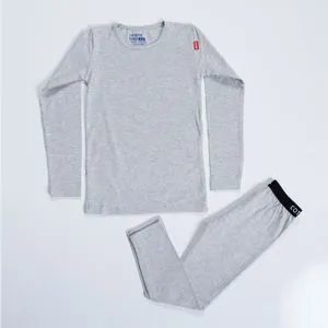 Cottonil Winter Undergarment Cotton Set - Heather Grey