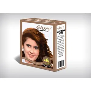 Glory Henna Hair Color – Light Brown – 6 Sachet -10gm