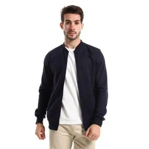 Caesar Men Sweatshirt With Front Pockets And Through Zipper