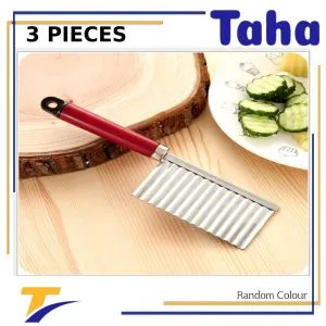 Taha Offer Zigzag Knife For Cutting Potatoes And Pickles 3 Pieces