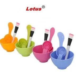 DIY 4*1 Facial Face Care Mask Mixing Bowl Brush Spoon Stick Tool Set