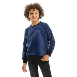 Caesar Unisex Striped Round Sweatshirt